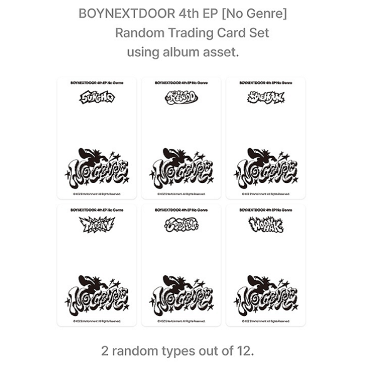 BOYNEXTDOOR (보이넥스트도어) - [4TH EP "NO GENRE"] RANDOM TRADING CARD SET