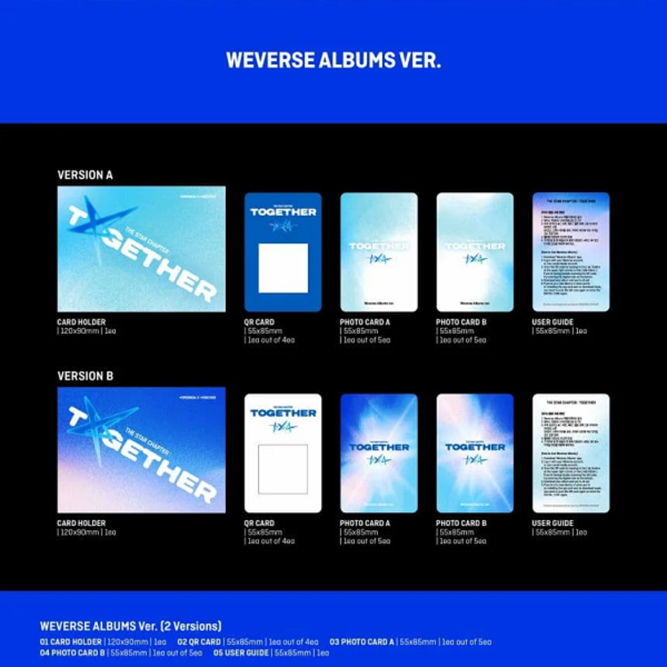 TXT (투모로우바이투게더) - THE STAR CHAPTER : TOGETHER - 4TH ALBUM [2 WEVERSE ALBUM SET + GIFT]