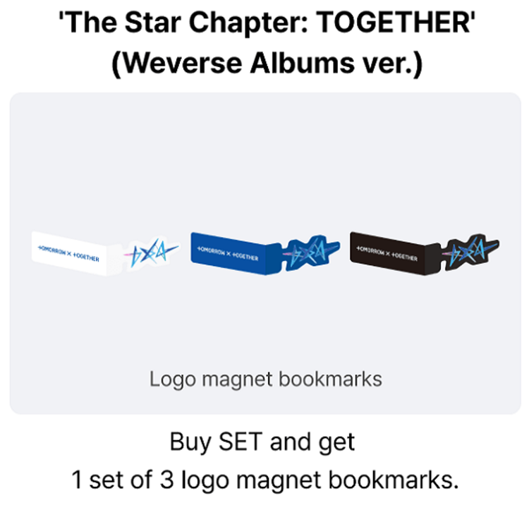 TXT (투모로우바이투게더) - THE STAR CHAPTER : TOGETHER - 4TH ALBUM [2 WEVERSE ALBUM SET + GIFT]