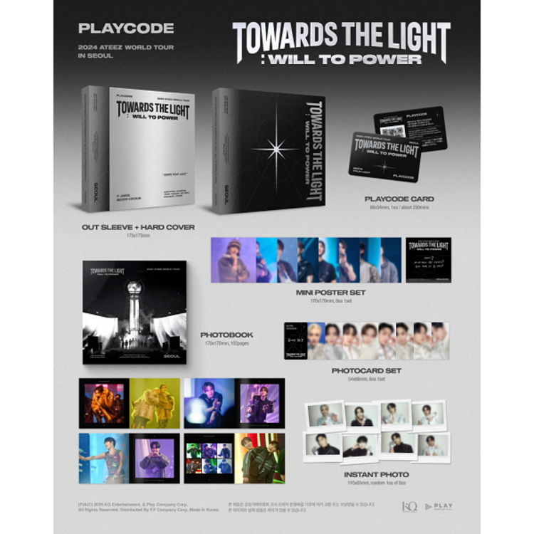 ATEEZ (에이티즈) - 2025 WORLD TOUR IN SEOUL [TOWARD THE LIGHT : WILL TO POWER] - PLAYCODE PACKAGE