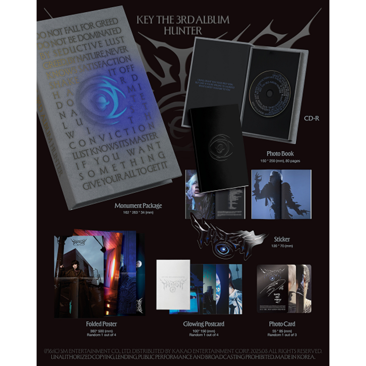 KEY (키) [SHINEE] - HUNTER - [PACKAGE A / MONUMENT VER.] - 3RD ALBUM