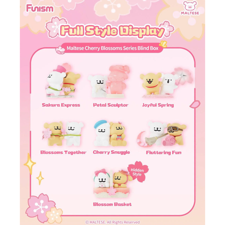 FUNISM - MALTESE [CHERRY BLOSSOMS SERIES] - BLINDBOX MINI FIGURE