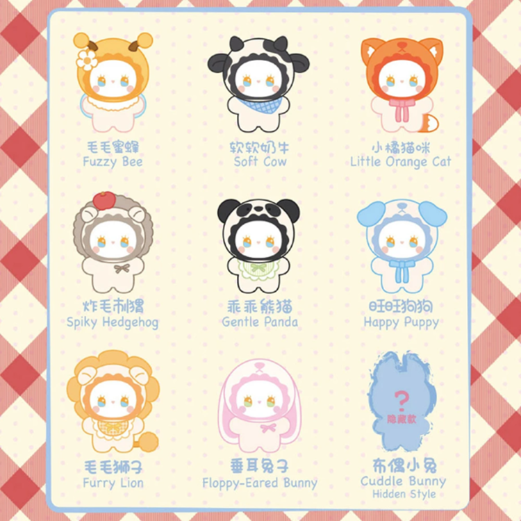 EMMA EMMA - EMMA FUZZY FAMILY SQUISHY SERIES - BLINDBOX PLUSH KEYCHAIN