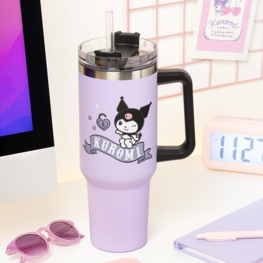 SANRIO CHARACTERS - KUROMI INSULATED CUP AND STRAW [900ML]