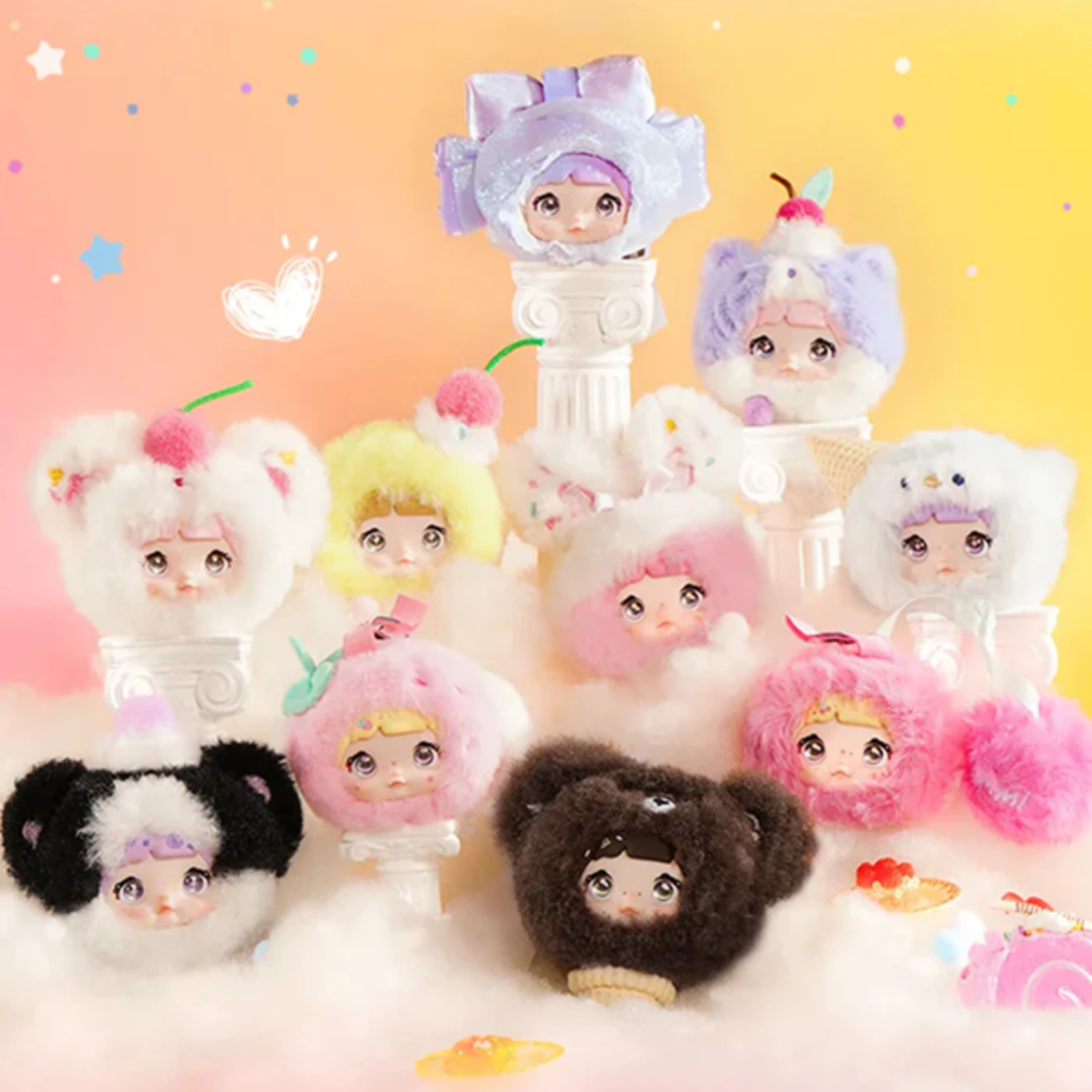 SURE FUN - NOMMI [100% SWEETNESS] - MINI PLUSH DOLL KEYCHAIN