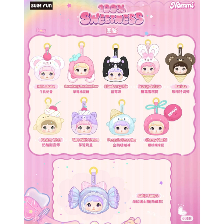 SURE FUN - NOMMI [100% SWEETNESS] - MINI PLUSH DOLL KEYCHAIN BLINDBOX