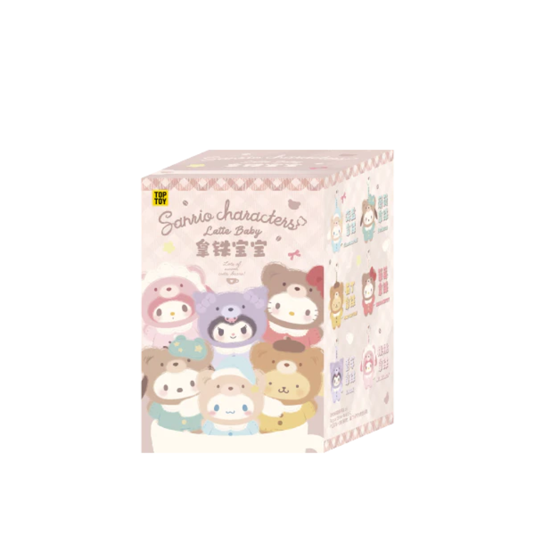 TOP TOY - SANRIO CHARACTERS [LATTE BABY] - PLUSH DOLL KEYCHAIN BLINDBOX
