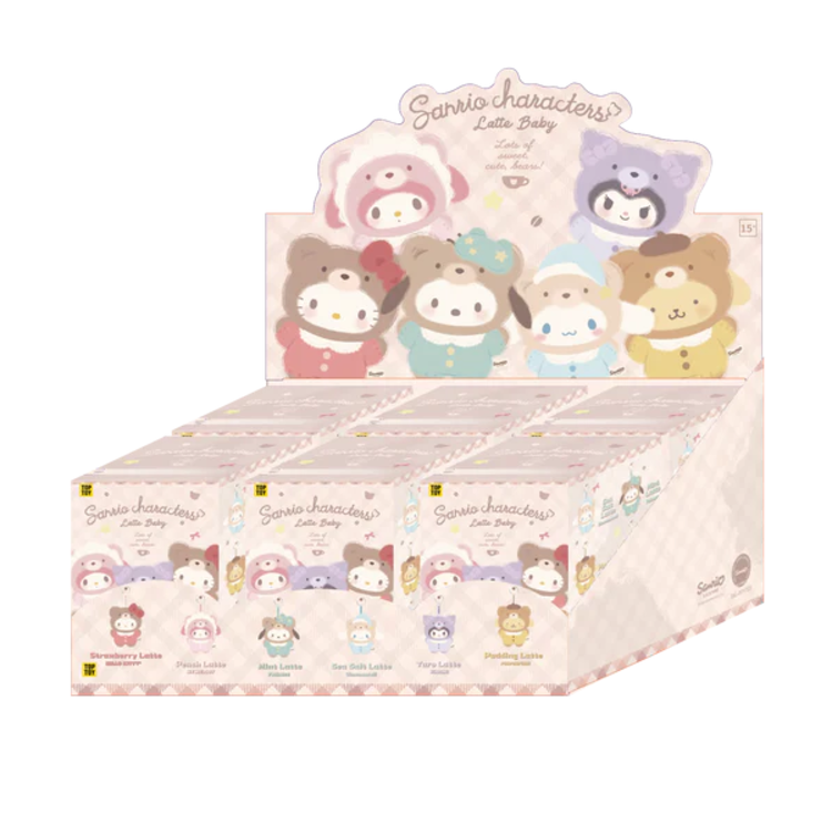 TOP TOY - SANRIO CHARACTERS [LATTE BABY] - PLUSH DOLL KEYCHAIN BLINDBOX