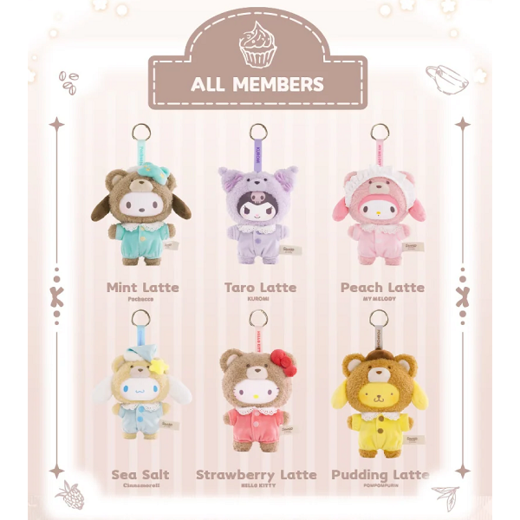 TOP TOY - SANRIO CHARACTERS [LATTE BABY] - PLUSH DOLL KEYCHAIN BLINDBOX