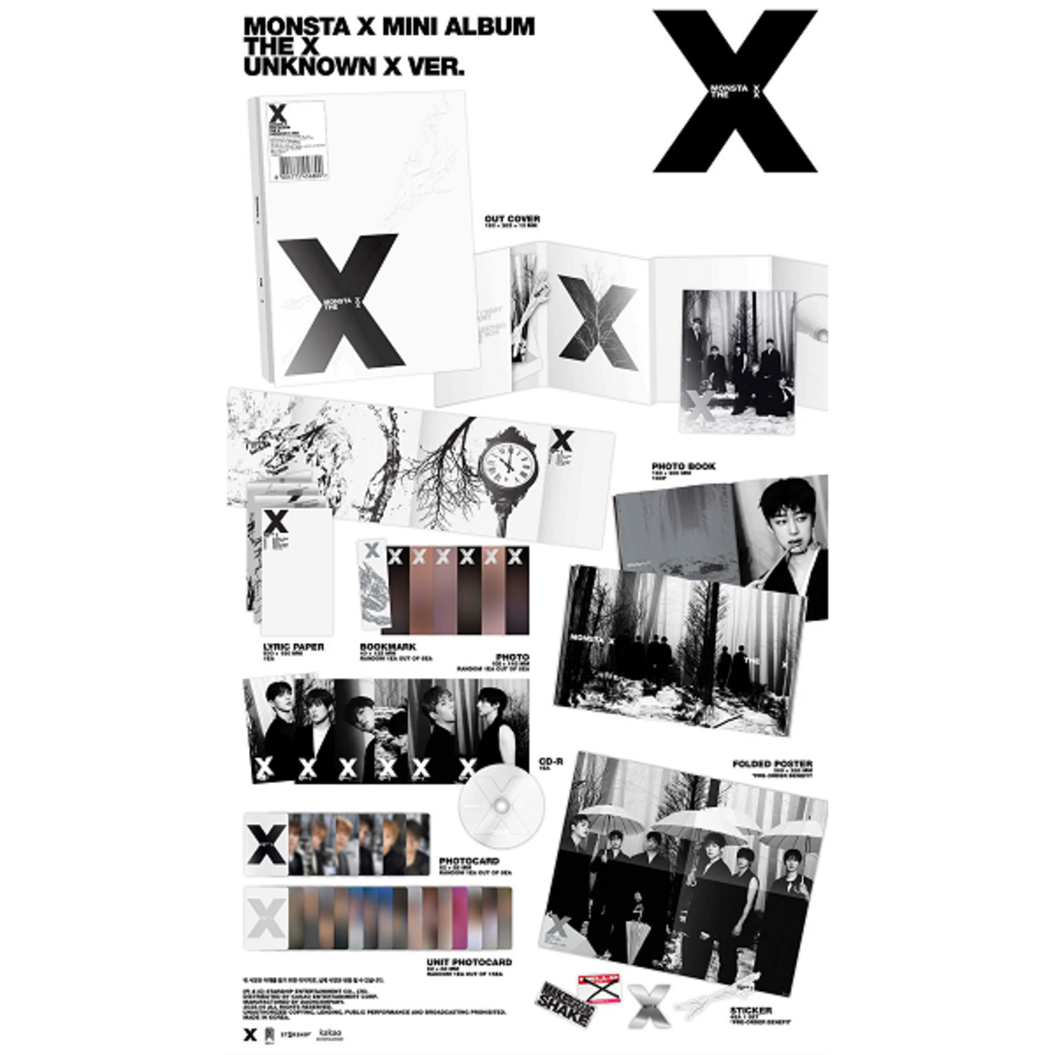Monsta X THE X:13th Mini Album アルバム5枚セット MONSTA X (몬스타엑스) - THE X - 13TH MINI ALBUM - SUPER DRAGON TOYS