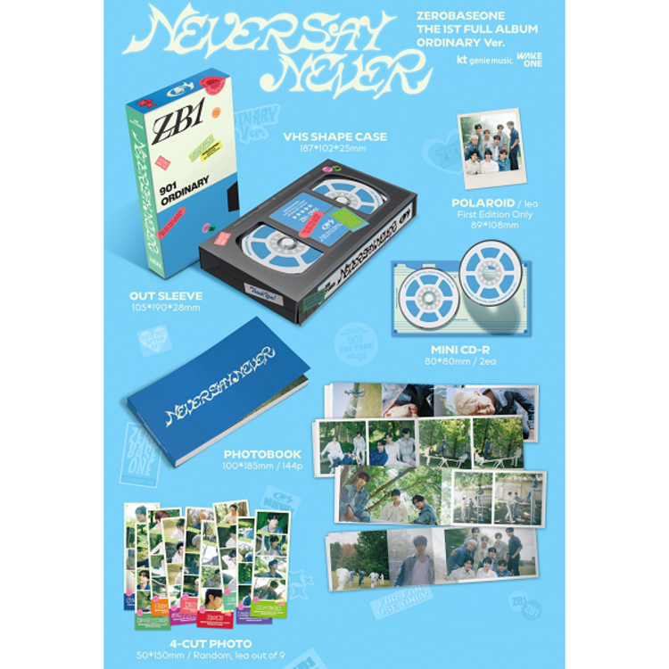 ZEROBASEONE (제로베이스원) - NEVER SAY NEVER - [ORDINARY VER.] - 1ST FULL ALBUM