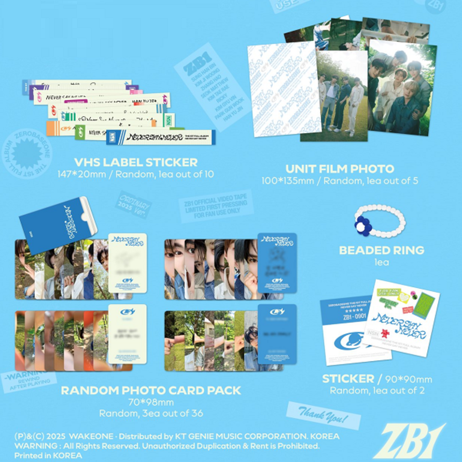 ZEROBASEONE NEVER SAY NEVER - [ORDINARY VER.] - 1ST FULL ALBUM