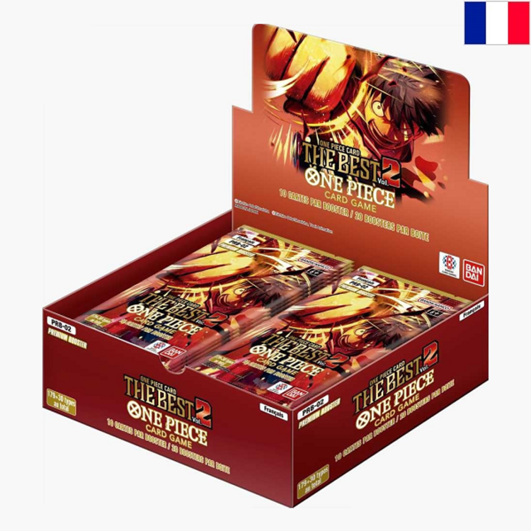 BANDAI ONE PIECE TCG - DISPLAY [20 BOOSTERS] [PRB02] "THE BEST VOL.2" - EDITION FRANCAISE