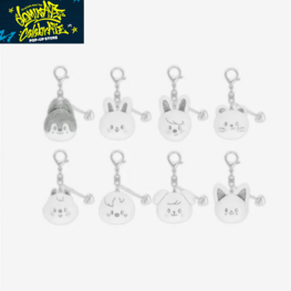 STRAY KIDS (스트레이 키즈) - [DOMINATE : CELEBRATE] SKZOO FACE KEYRING (SILVER VER.) - POP UP STORE MD
