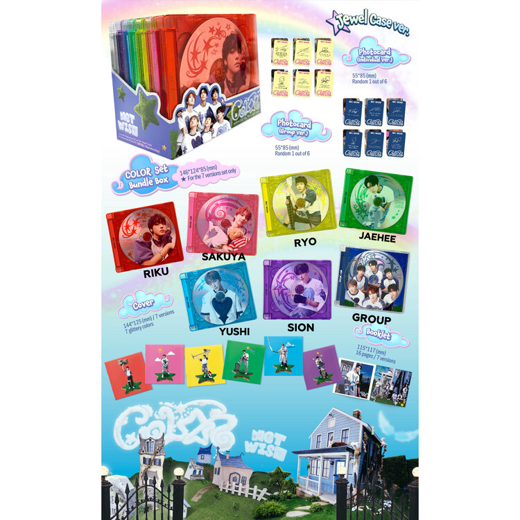 NCT WISH (엔시티 위시) - COLOR - [JEWEL CASE] - 3RD MINI ALBUM