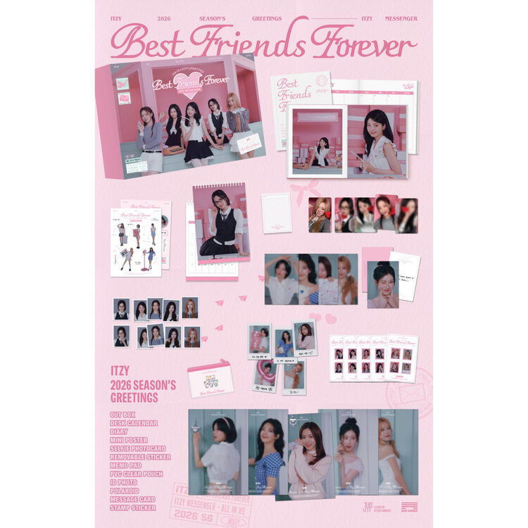 [PREORDER] ITZY (있지) - 2026 SEASON'S GREETINGS [BEST FRIENDS FOREVER] - [DESK CALENDAR] PACKAGE