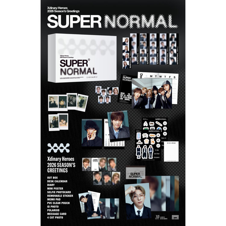 [PREORDER] XDINARY HEROES (엑스디너리 히어로즈) - 2026 SEASON'S GREETINGS [SUPER NORMAL] - [DESK CALENDAR] PACKAGE