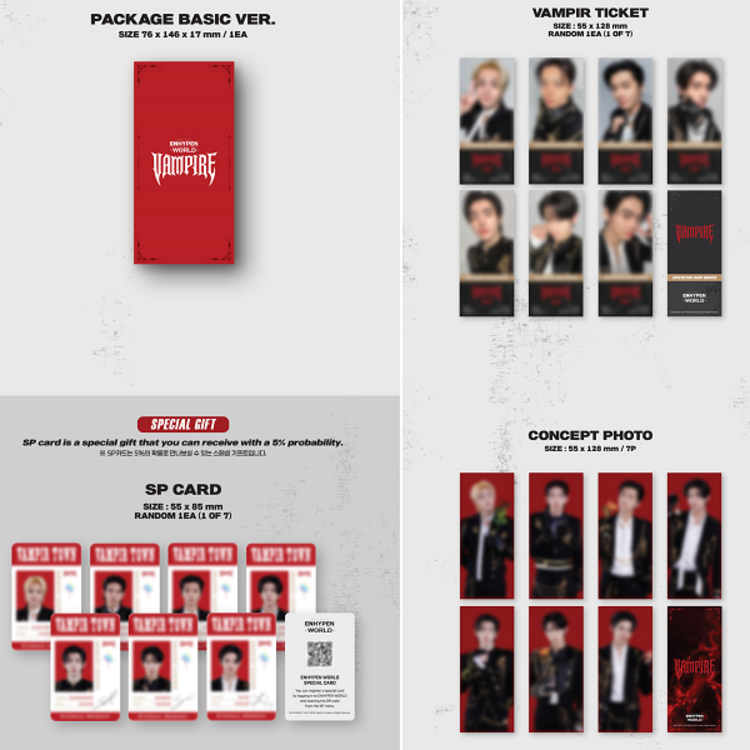 ENHYPEN (엔하이픈) - "WORLD" COUPON CARD COLLECTION [VAMPIRE BASIC VER.]