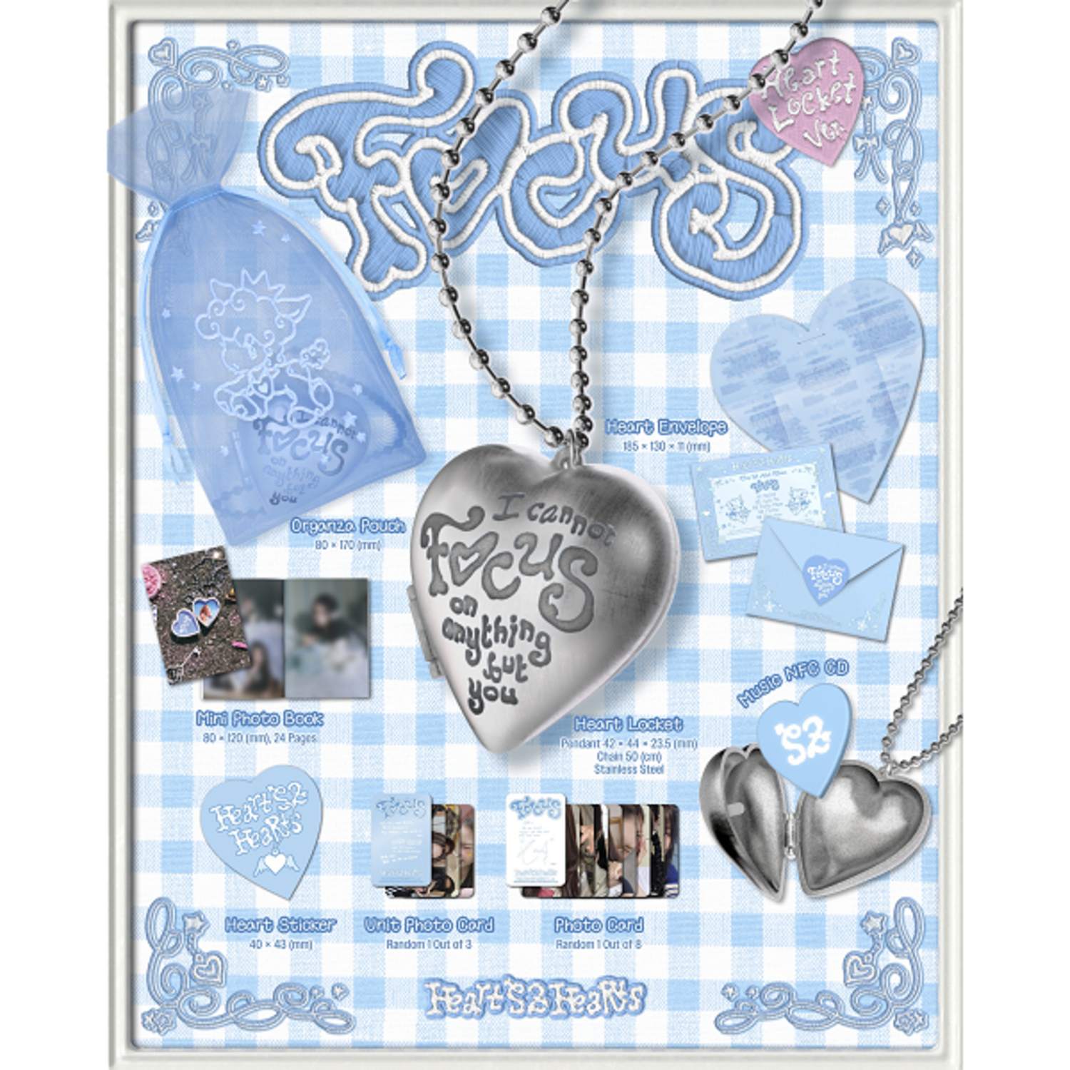 HEARTS2HEARTS (하츠투하츠) - FOCUS - [HEART LOCKET VER.] - 1ST