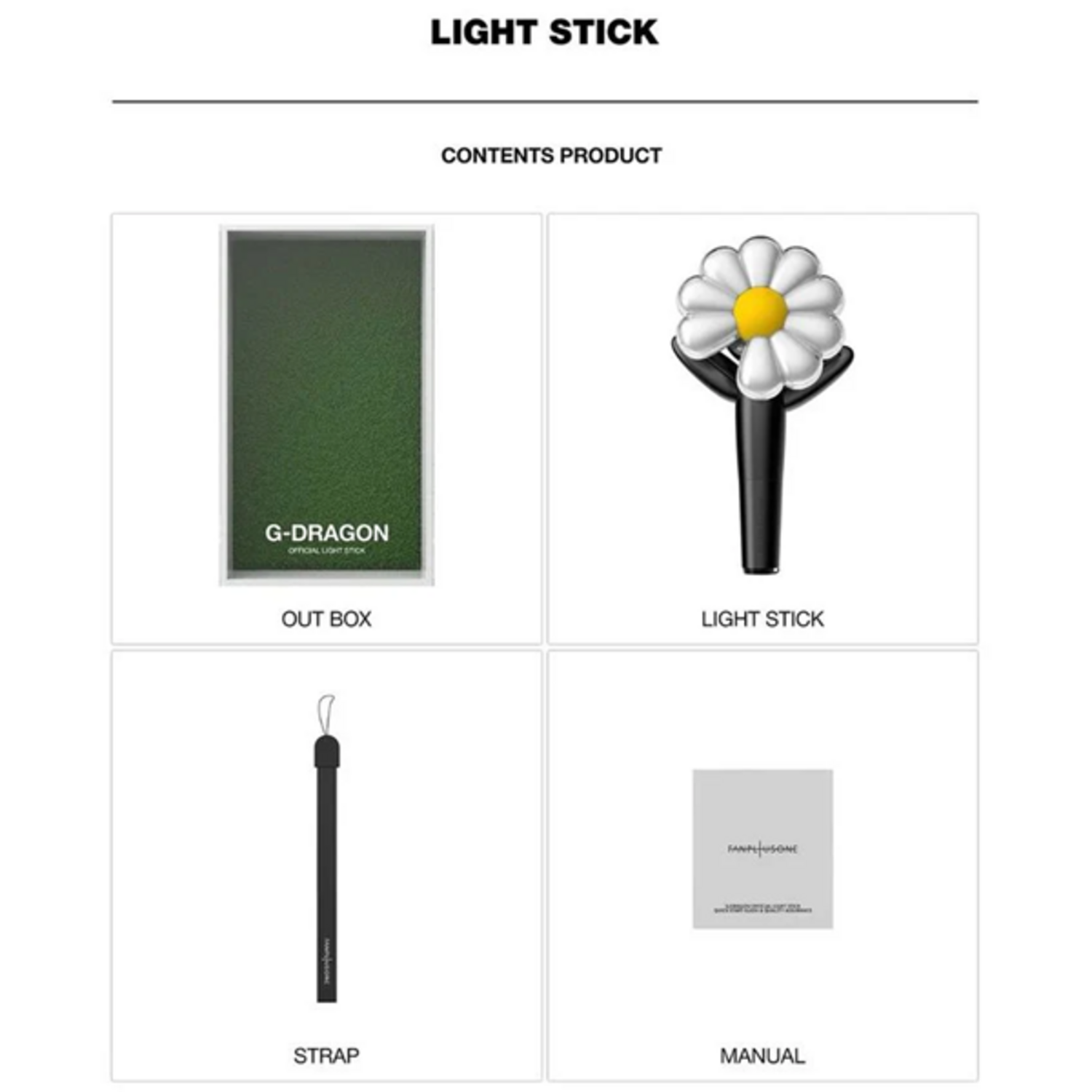 アイドル G-DRAGON OFFICIAL LIGHT STICK G-DRAGON (지드래곤) - OFFICIAL LIGHT STICK - SUPER DRAGON TOYS