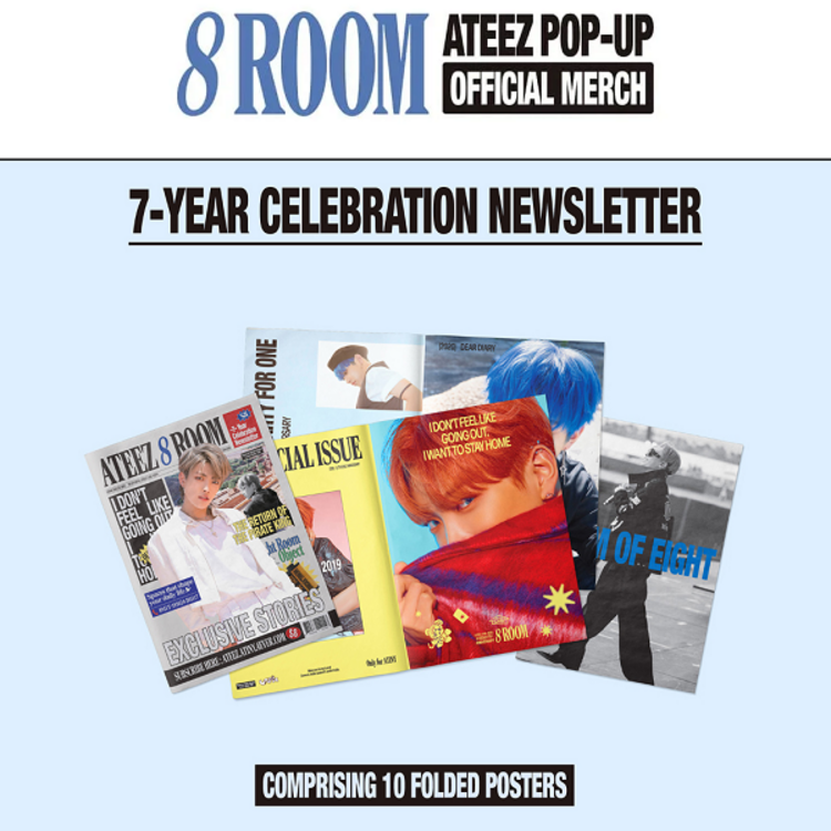 [PREORDER] ATEEZ (에이티즈) - [POP-UP "8ROOM"] 7-YEAR CELEBRATION NEWSLETTER - OFFICIAL MD