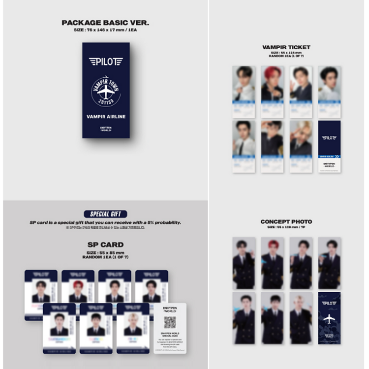 ENHYPEN (엔하이픈) - "WORLD" COUPON CARD COLLECTION [PILOT BASIC VER.]