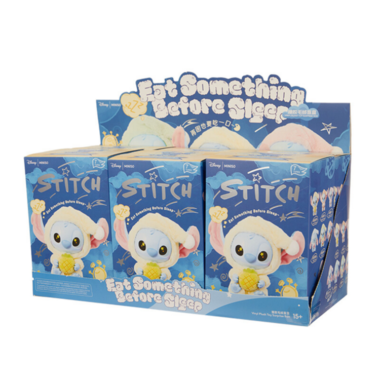 MINISO - STITCH [EAT SOMETHING BEFORE SLEEP] - BLINDBOX PLUSH KEYCHAIN
