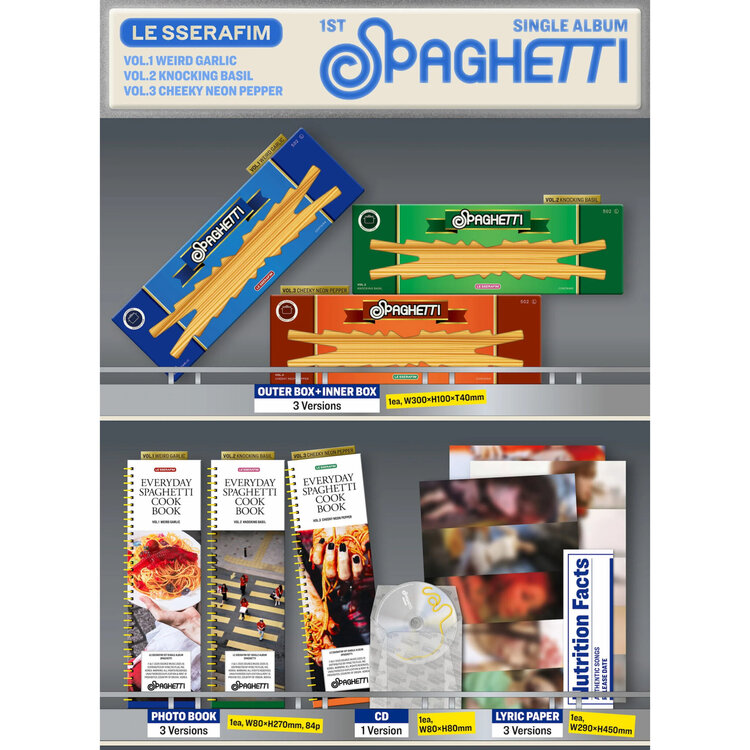 LE SSERAFIM (르세라핌) - SPAGHETTI - SINGLE ALBUM