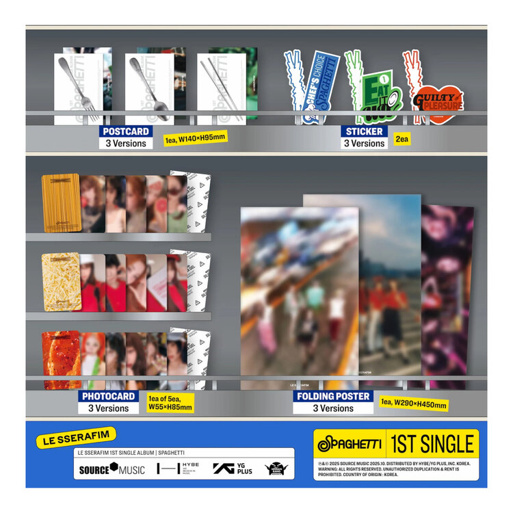 LE SSERAFIM (르세라핌) - SPAGHETTI - SINGLE ALBUM