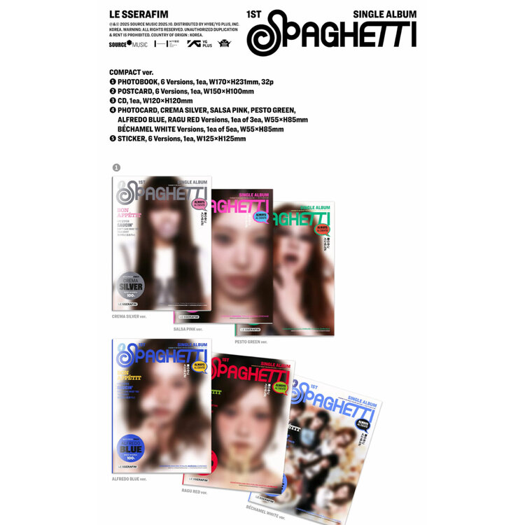 LE SSERAFIM (르세라핌) - SPAGHETTI - [COMPACT VER.] - SINGLE ALBUM