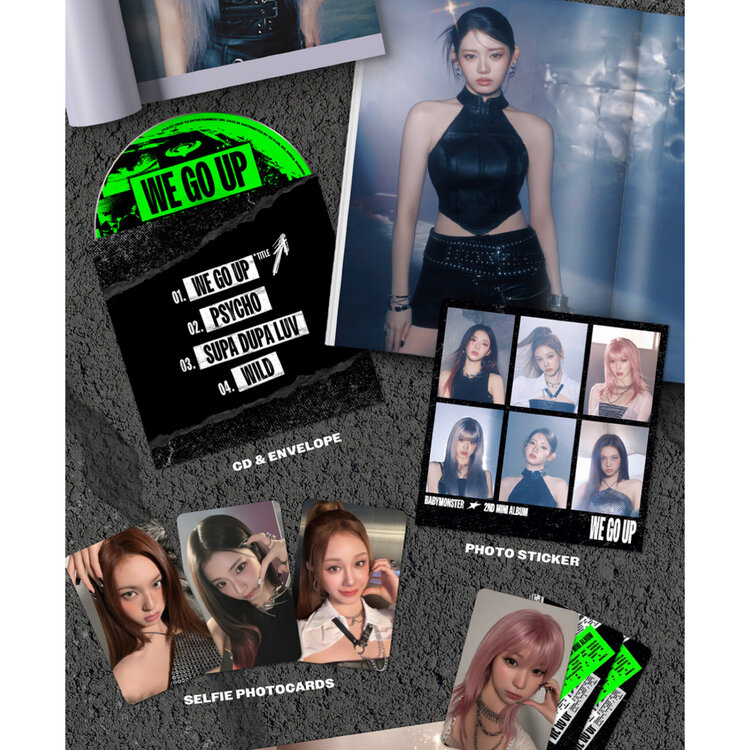 BABYMONSTER (베몬) - WE GO UP - [WE VER.] - 2ND MINI ALBUM + [2 KNPOPS PHOTOCARDS]