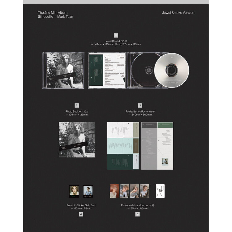 MARK TUAN (마크) [GOT7] - SILHOUETTE - 2ND MINI ALBUM - JEWEL SMOKE VERSION