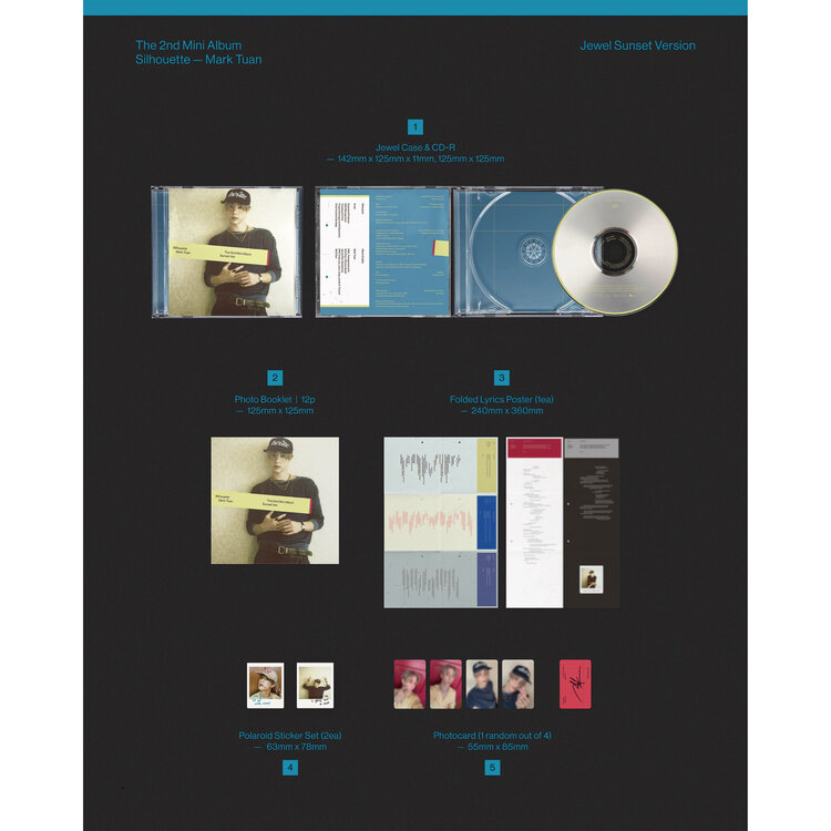 MARK TUAN (마크) [GOT7] - SILHOUETTE - 2ND MINI ALBUM - JEWEL SUNSET VERSION