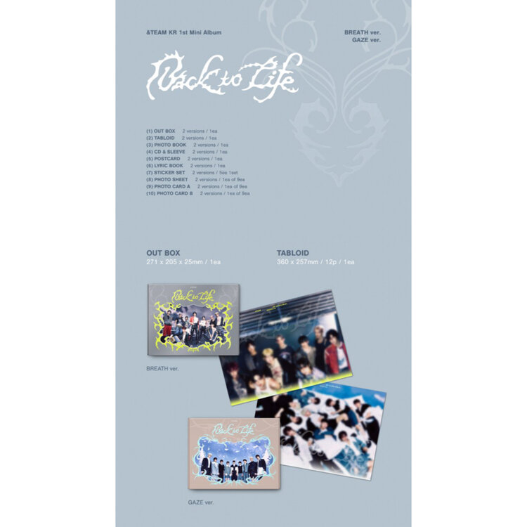 &TEAM (앤팀) - BACK TO LIFE - 1ST MINI ALBUM (KOREAN)