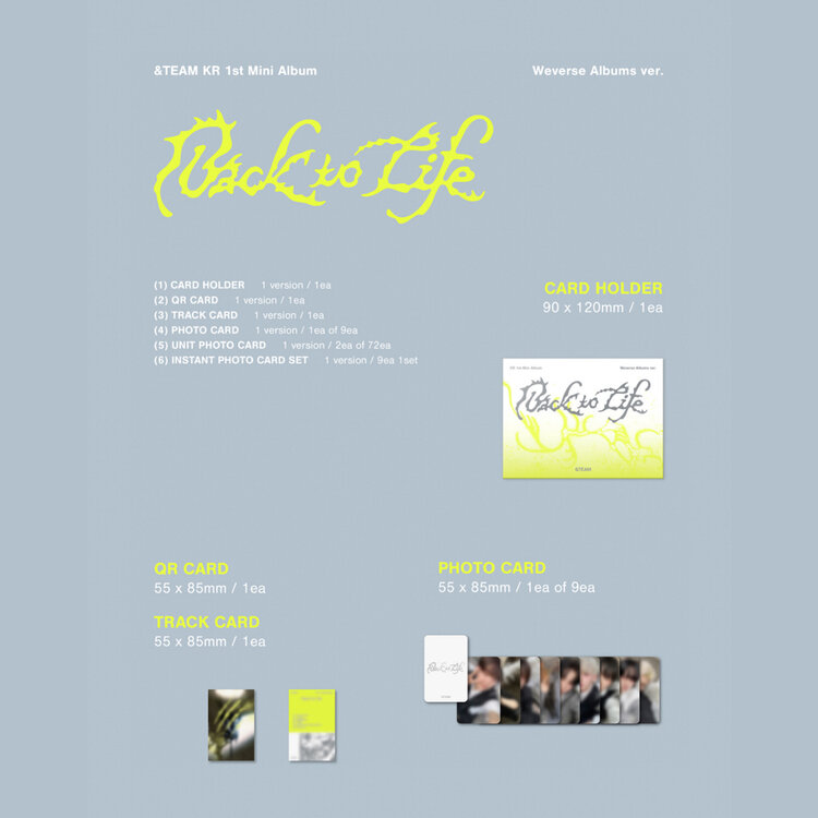 &TEAM (앤팀) - BACK TO LIFE - [PHOTOCARD BOX / WEVERSE ALBUM] - 1ST MINI ALBUM (KOREAN)