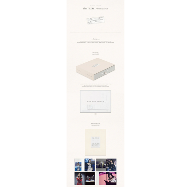 TAEYEON (태연) - CONCERT THE TENSE [BLURAY VER.] - MEMORY BOX