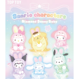 TOP TOY - SANRIO CHARACTERS [DIAMOND BUNNY BABY] - PLUSH DOLL KEYCHAIN BLINDBOX