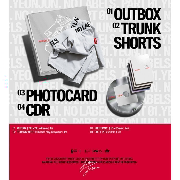 YEONJUN (연준) [TXT] - NO LABELS PART 01 - [TRUNK SHORTS VER.] - 1ST MINI ALBUM