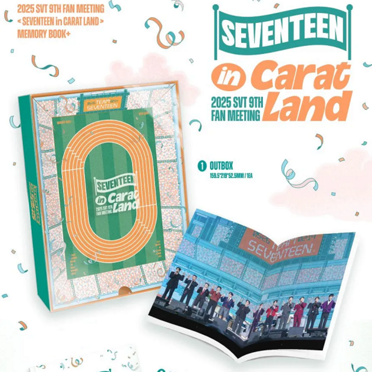 SEVENTEEN (세븐틴) - 2025 SVT 9TH FAN MEETING [SEVENTEEN IN CARAT LAND] MEMORY BOOK+ + [WEVERSE GIFT]