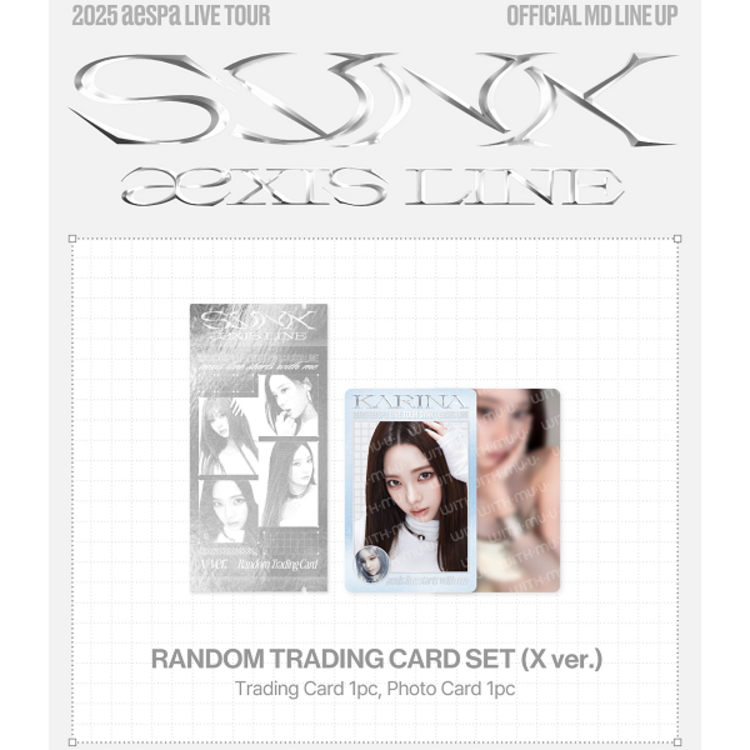 AESPA (에스파) - 2025 LIVE TOUR [SYNK : AEXIS LINE] RANDOM TRADING CARD (X VER.) - OFFICIAL MD
