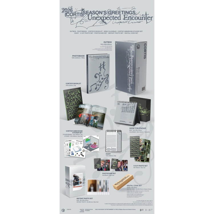 [PREORDER] CORTIS (코르티스) -  2026 SEASON'S GREETINGS [UNEXPECTED ENCOUNTER] [DESK CALENDAR] PACKAGE