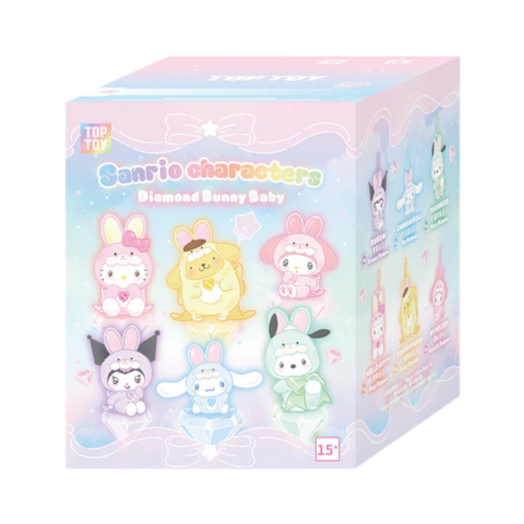TOP TOY - SANRIO CHARACTERS [DIAMOND BUNNY BABY] - PLUSH DOLL KEYCHAIN BLINDBOX