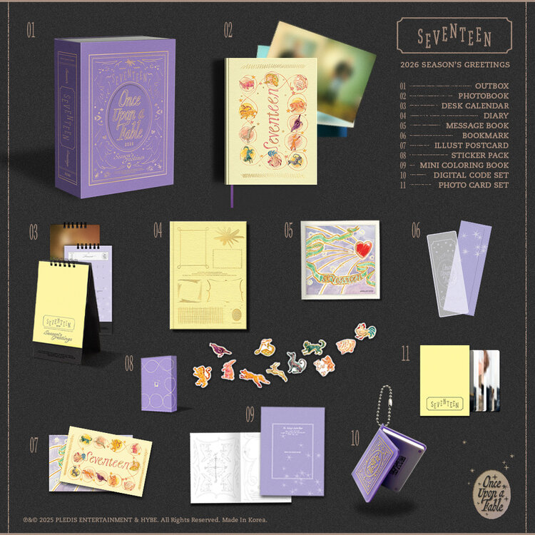 [PREORDER] SEVENTEEN (세븐틴) -  2026 SEASON'S GREETINGS [ONCE UPON A FABLE] [DESK CALENDAR] PACKAGE
