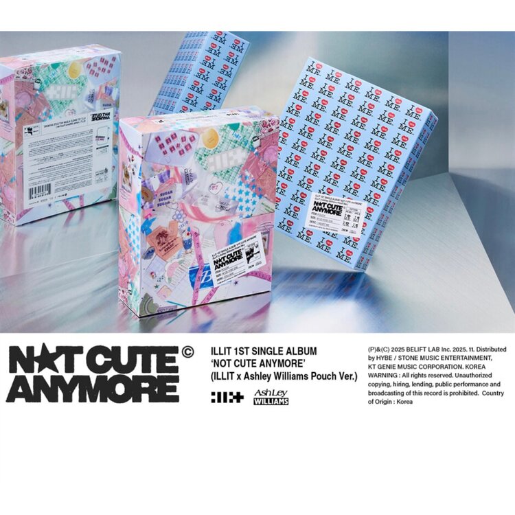 ILLIT (아일릿) - NOT CUTE ANYMORE - [ILLIT X ASHLEY WILLIAMS POUCH VER.] -  1ST SINGLE ALBUM