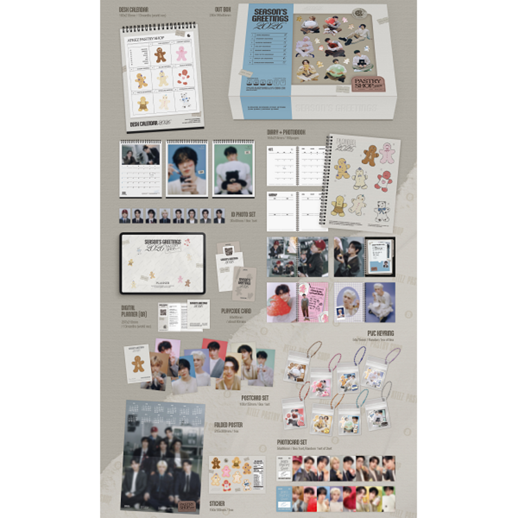 [PREORDER] ATEEZ (에이티즈) - 2026 SEASON'S GREETINGS - [DESK CALENDAR] PACKAGE + [HELLO82 PHOTOCARD]