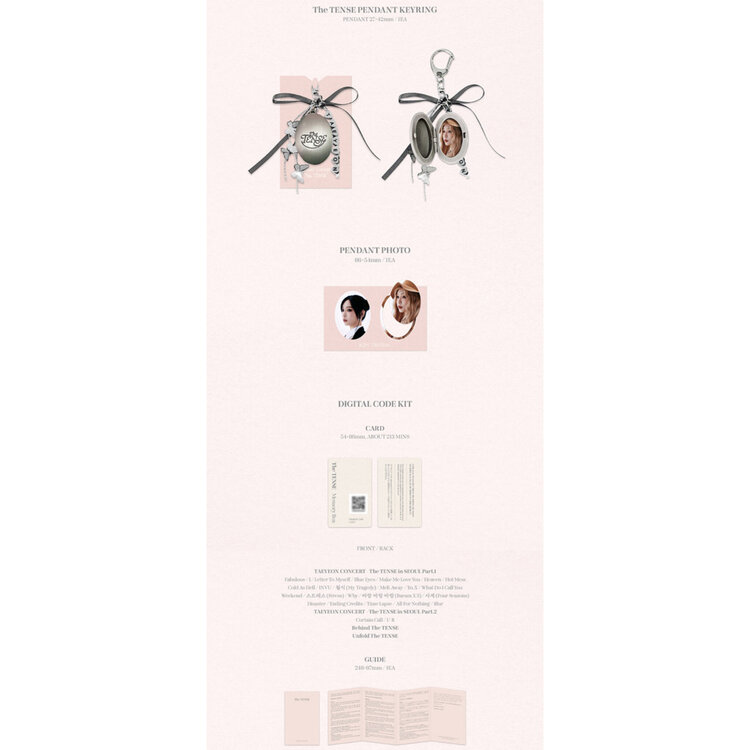 TAEYEON (태연) - CONCERT THE TENSE [DIGITAL CODE VER.] - MEMORY BOX