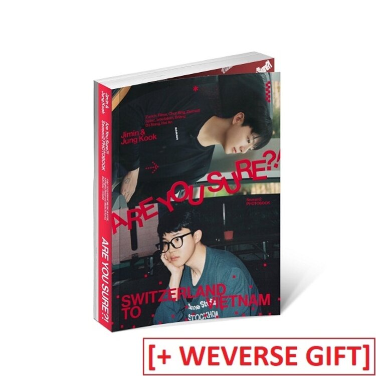 [PREORDER] JIMIN X JUNGKOOK [BTS] - "ARE YOU SURE?! SEASON 2" - [PHOTOBOOK + DIGITAL CODE SET] PACKAGE + [WEVERSE GIFT]