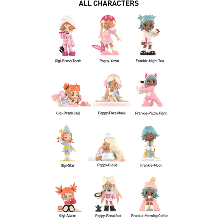 POP MART POP MART - LIL PEACH RIOT  [SLEEPOVER SERIES] - BLINDBOX MINI FIGURE