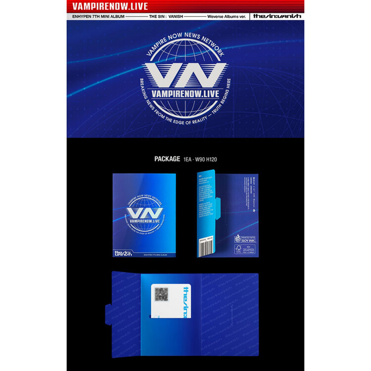 [PREORDER] ENHYPEN (엔하이픈) - THE SIN : VANISH [WEVERSE ALBUM] - 7TH MINI ALBUM  + [WEVERSE GIFT]