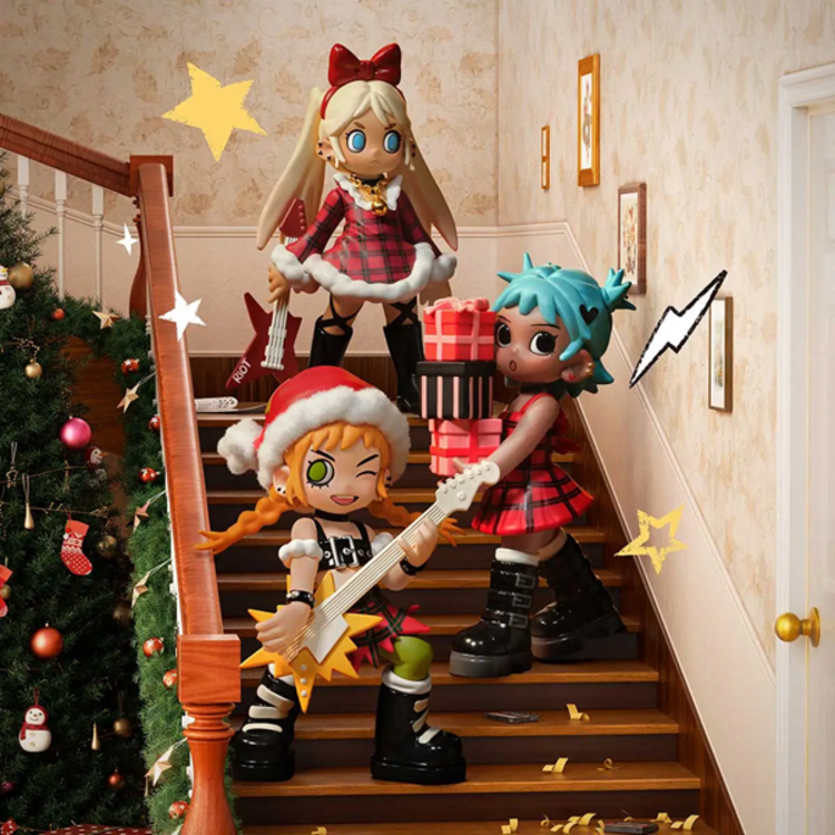 POP MART POP MART - LIL PEACH RIOT  [HOLIDAY MIXTAPE SERIES] - BLINDBOX MINI FIGURE